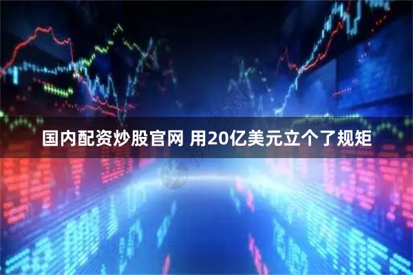 国内配资炒股官网 用20亿美元立个了规矩